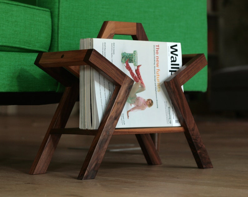 The Farleigh Wooden magazine rack, vinyl record holder or magazine storage image 3