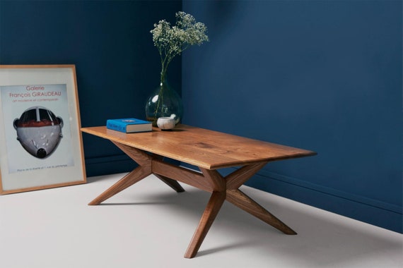 Francoise solid 2024 wood coffee table