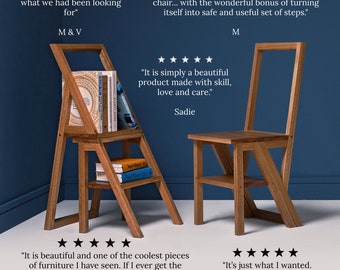 The Iford | A library step chair or multi-functional, space-saving step stool