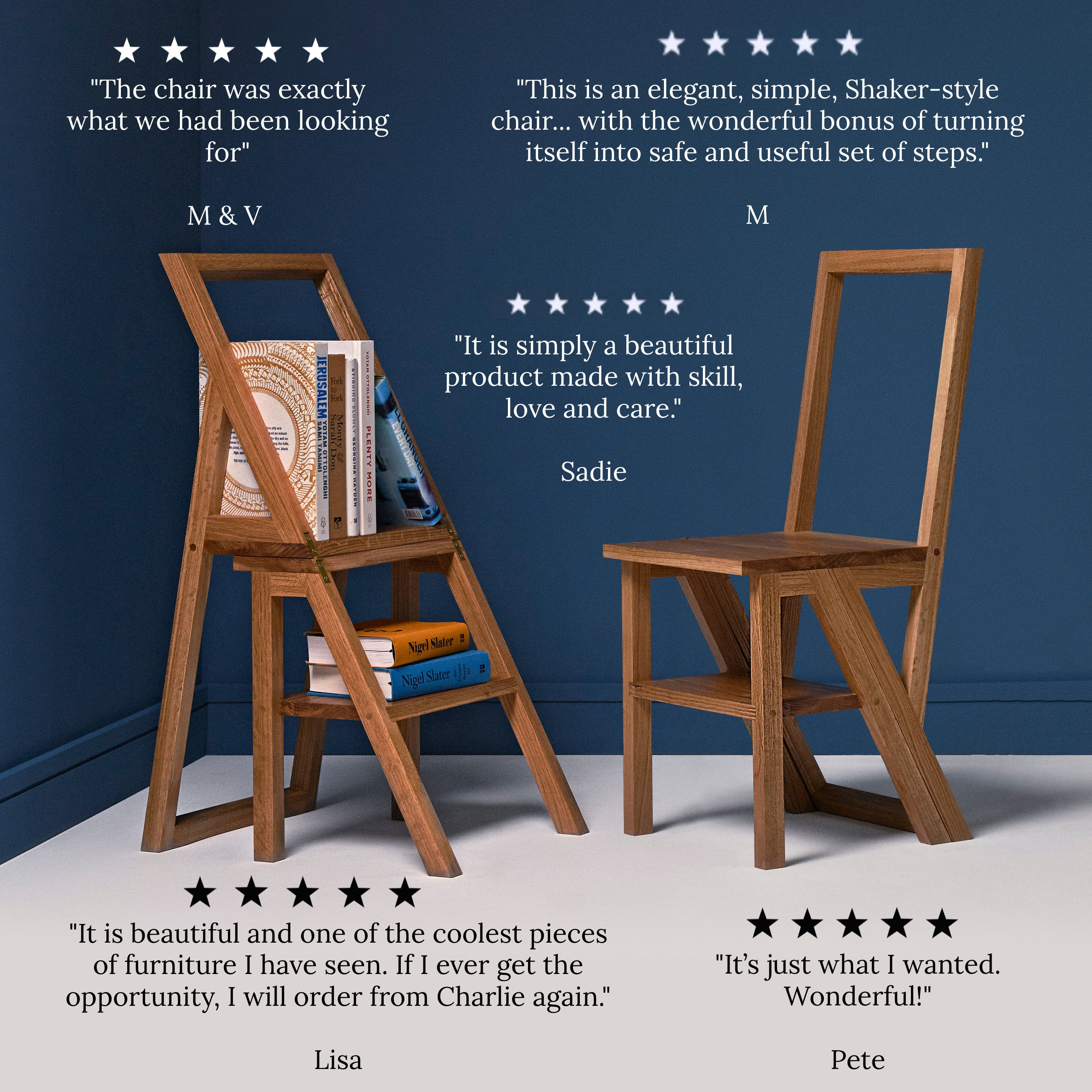 Folding library 2024 ladder chair