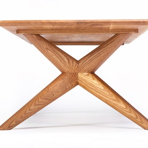 The Chantry A coffee table handmade in solid oak with elegant lines and a unique X-frame image 3