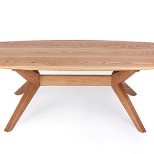 The Chantry A coffee table handmade in solid oak with elegant lines and a unique X-frame image 8