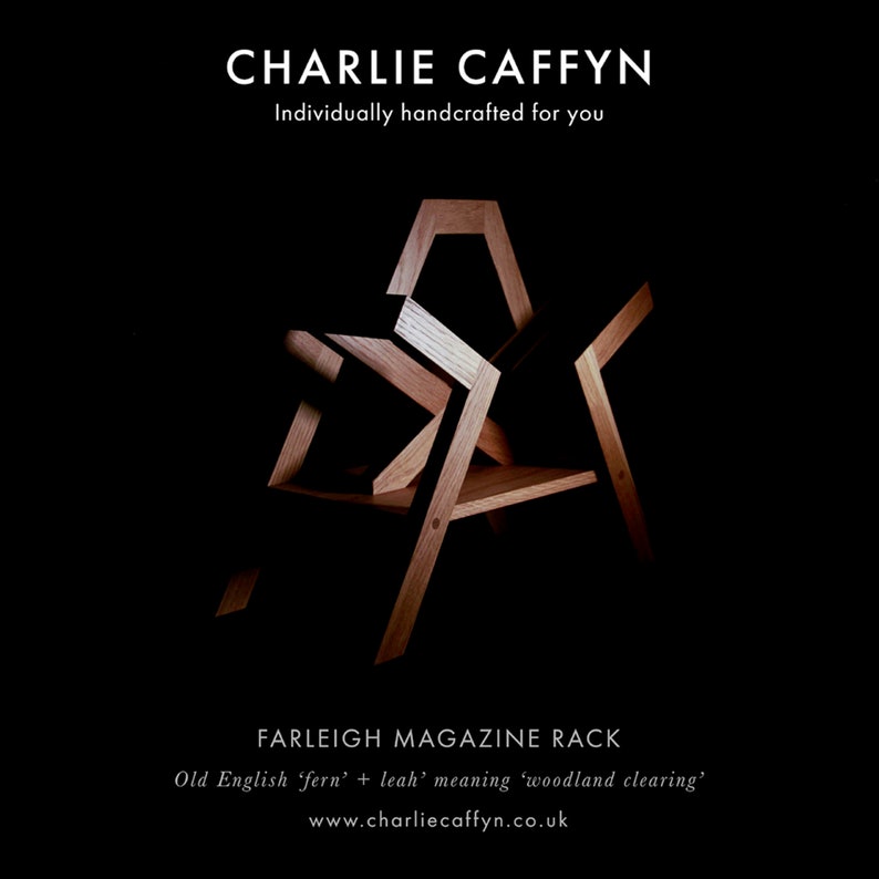 The Farleigh Wooden magazine rack, vinyl record holder or magazine storage image 8