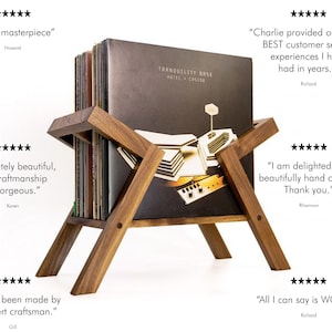 The Farleigh Wooden magazine rack, vinyl record holder or magazine storage image 4