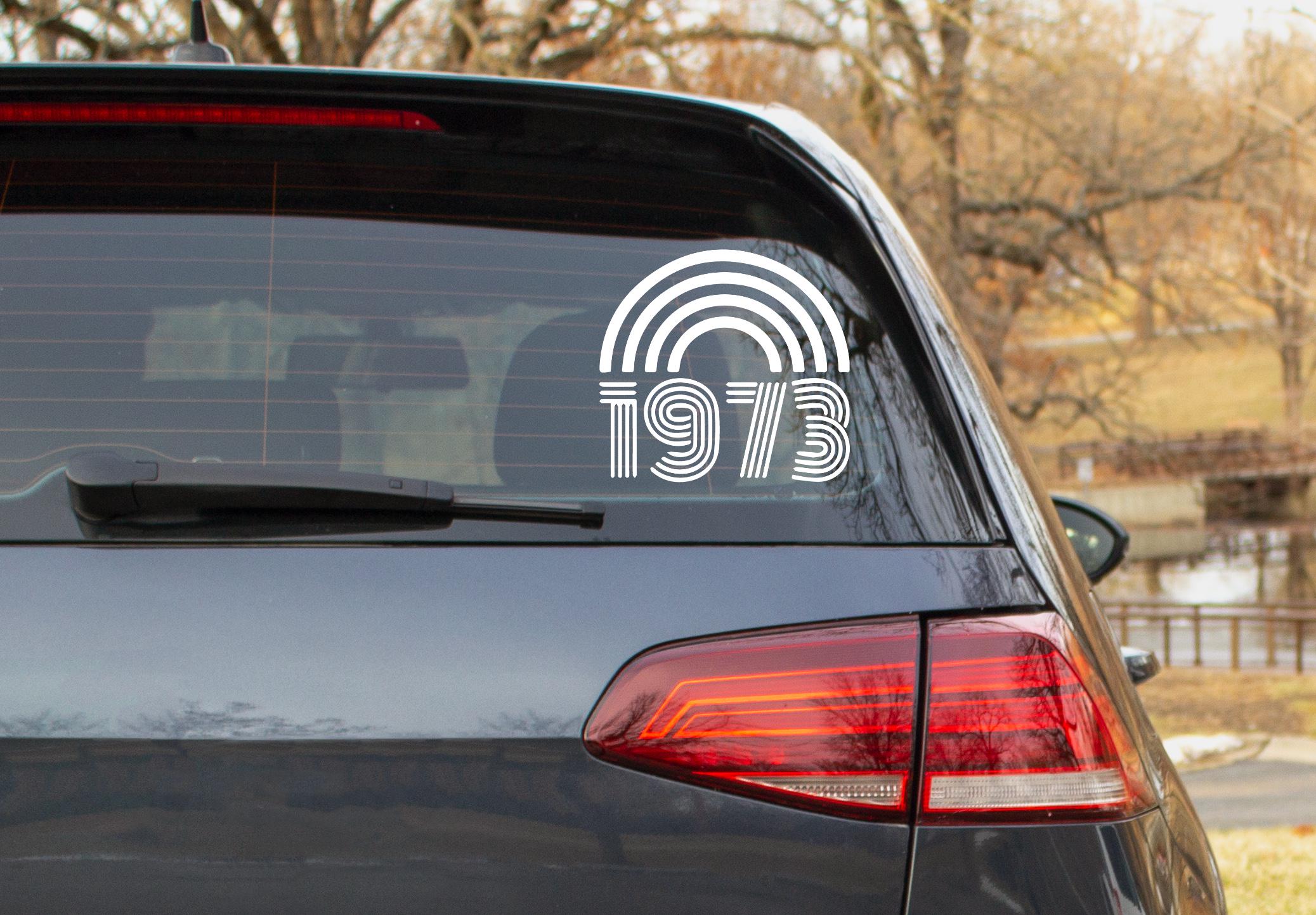 1973 Rainbow Car Decal | Pride Vinyl Sticker | LGBTQ Bumper Equality ...