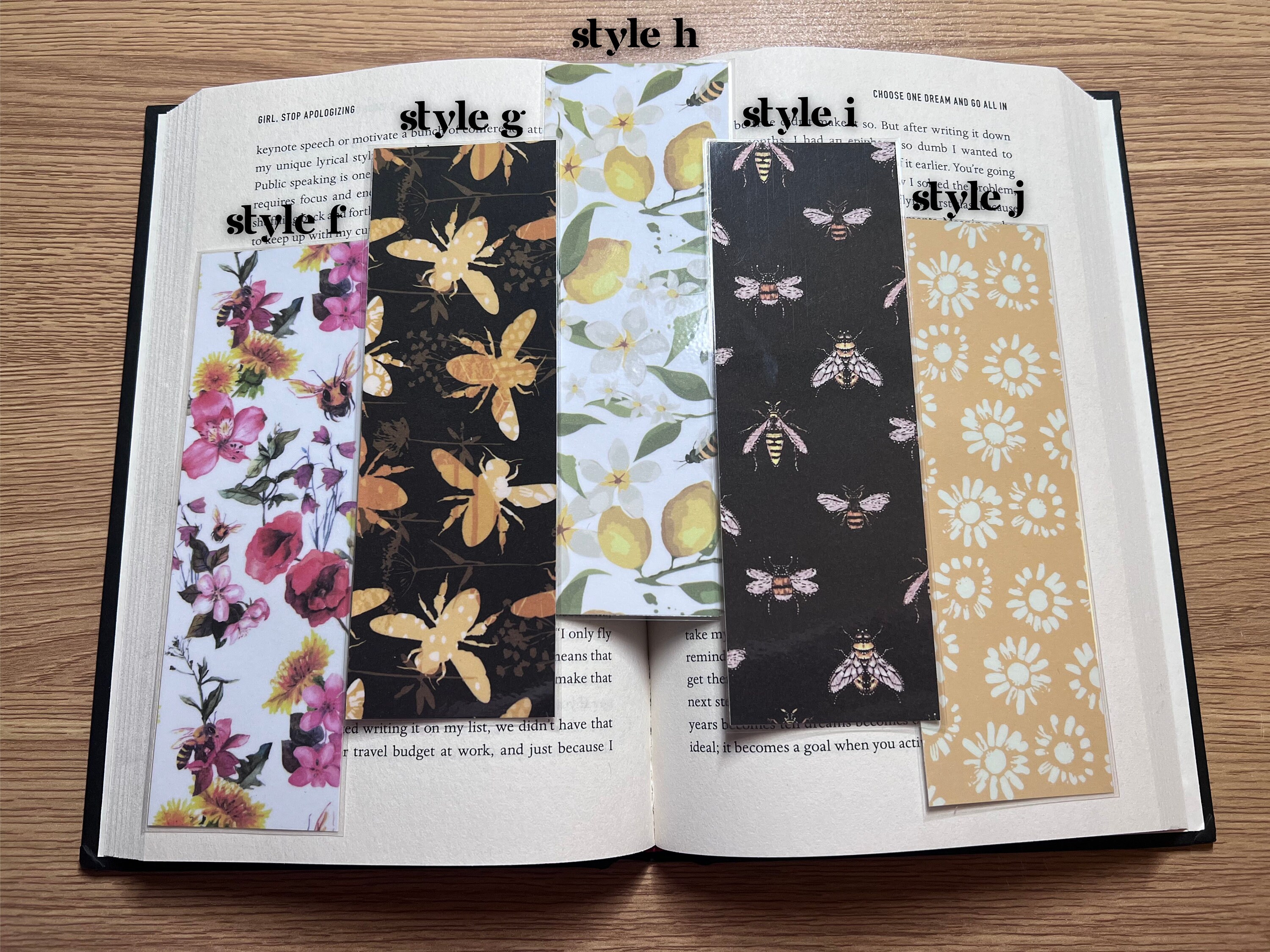 Bee Themed Bookmarks | Honey Honeycomb Floral Design Save the Bees ...