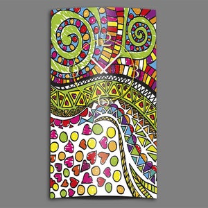 Doodle scribble colorful designer wall clock modern wall clock design quiet no ticking dixtime 3D-0165