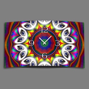 Digital Art Augen Designer Wanduhr modernes Wanduhren Design leise kein ticken DIXTIME 3DS-0312