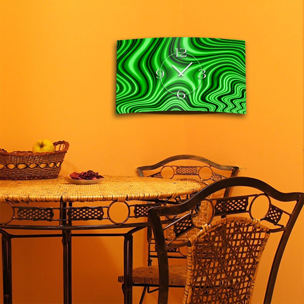 Abstract Green Marbled Designer Wall Clock Modern Wall Clock Design