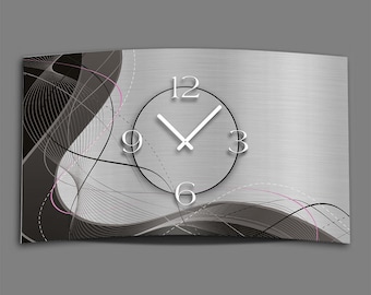 Orologio da parete di design grigio astratto orologio da parete moderno design silenzioso senza ticchettio dixtime 3D-0053