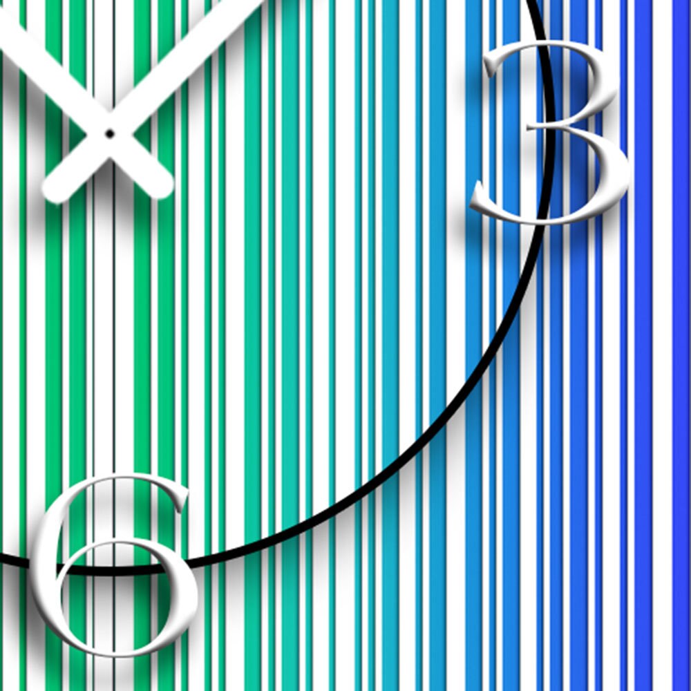 Dixtime Orologio Da Parete 3D Silenzioso 20x34 Cm – Design Moderno Con Stampa Su Alluminio Dibond, Senza Ticchettio, Made In Germany, Per Soggiorno E Ufficio