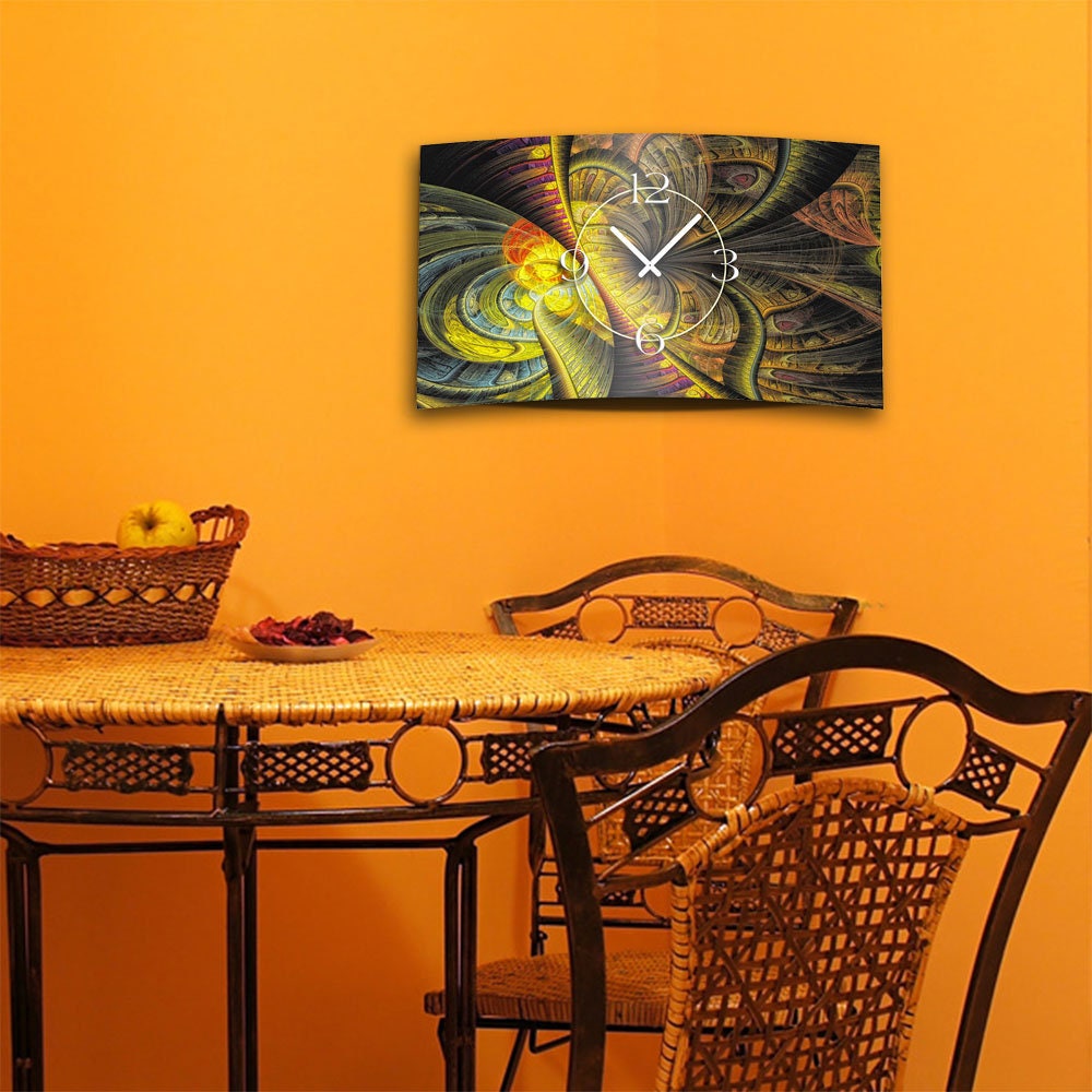 Abstract Ornaments Colorful Designer Wall Clock Modern Wall Clocks Design Quiet No Ticking