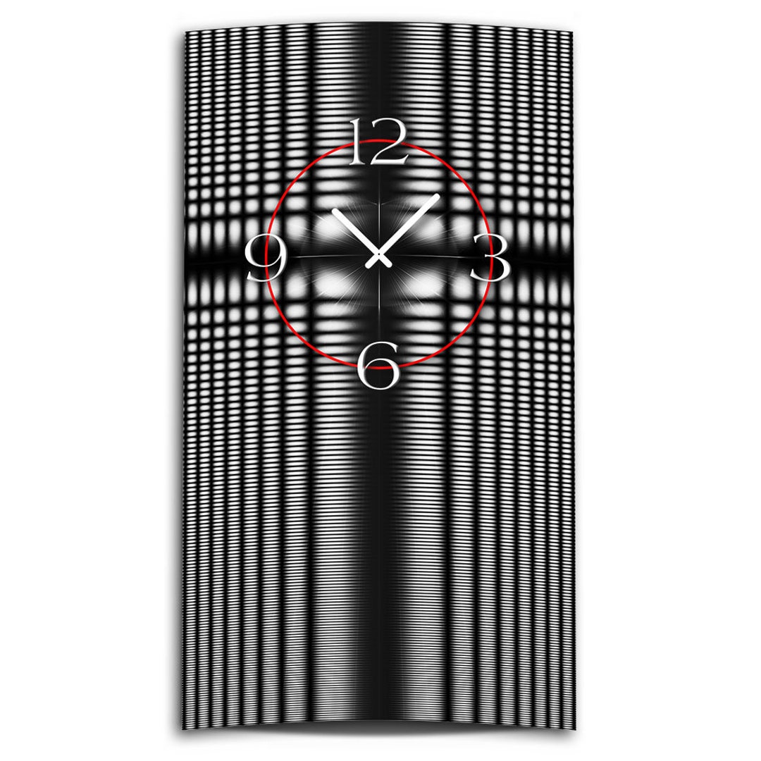 Reloj de pared de diseño vertical negro gris abstracto diseño de reloj ...