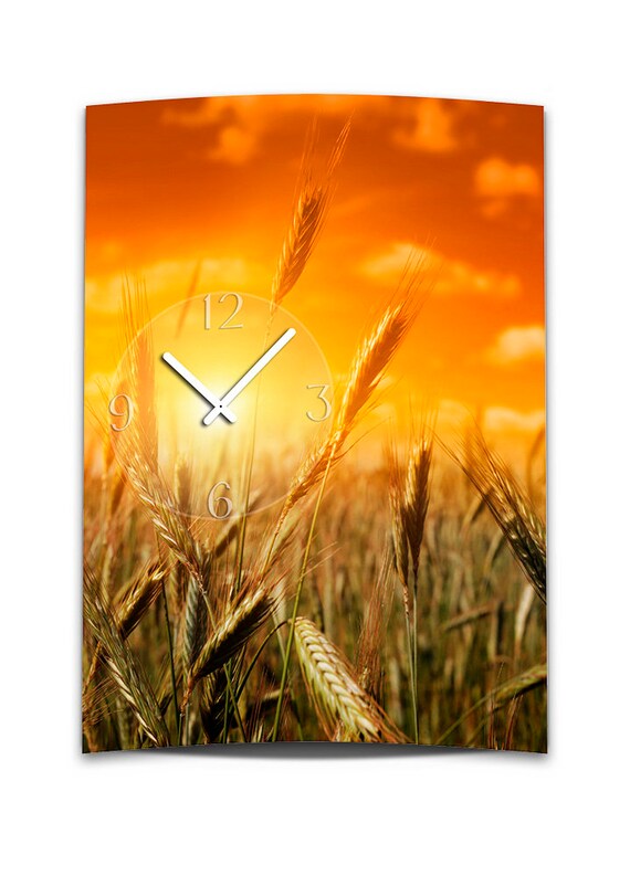 Dixtime Wanduhr XXL 50x70cm – 3D-Optik In Orange/Grau, Leises Quarzwerk, Made In Germany