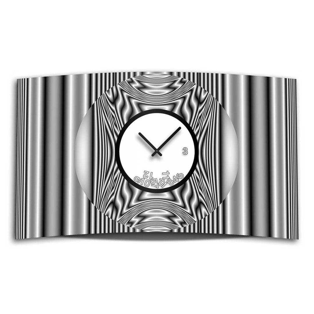 Reloj de pared de diseño gris abstracto diseño de reloj de pared ...