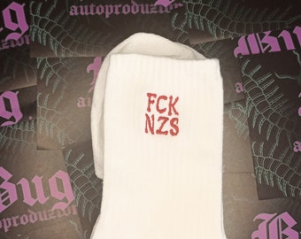 "FCK NZS" socks