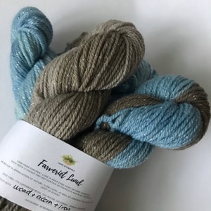 Hand dyed sparkly sock yarn