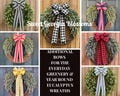 Additional Bows for the Everyday Greenery Grapevine Wreath, Interchangeable, Year Round, Holiday, Seasonal, Replacement Bows