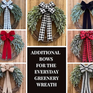 Additional Bows for the Everyday Greenery Grapevine Wreath, Interchangeable, Year Round, Holiday, Seasonal, Replacement Bows