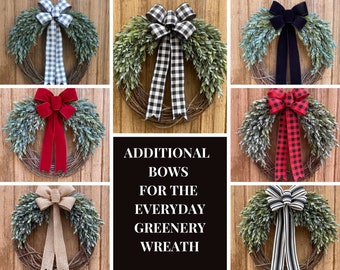 Additional Bows for the Everyday Greenery Grapevine Wreath, Interchangeable, Year Round, Holiday, Seasonal, Replacement Bows