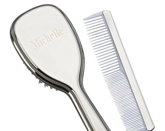 christening brush and comb set