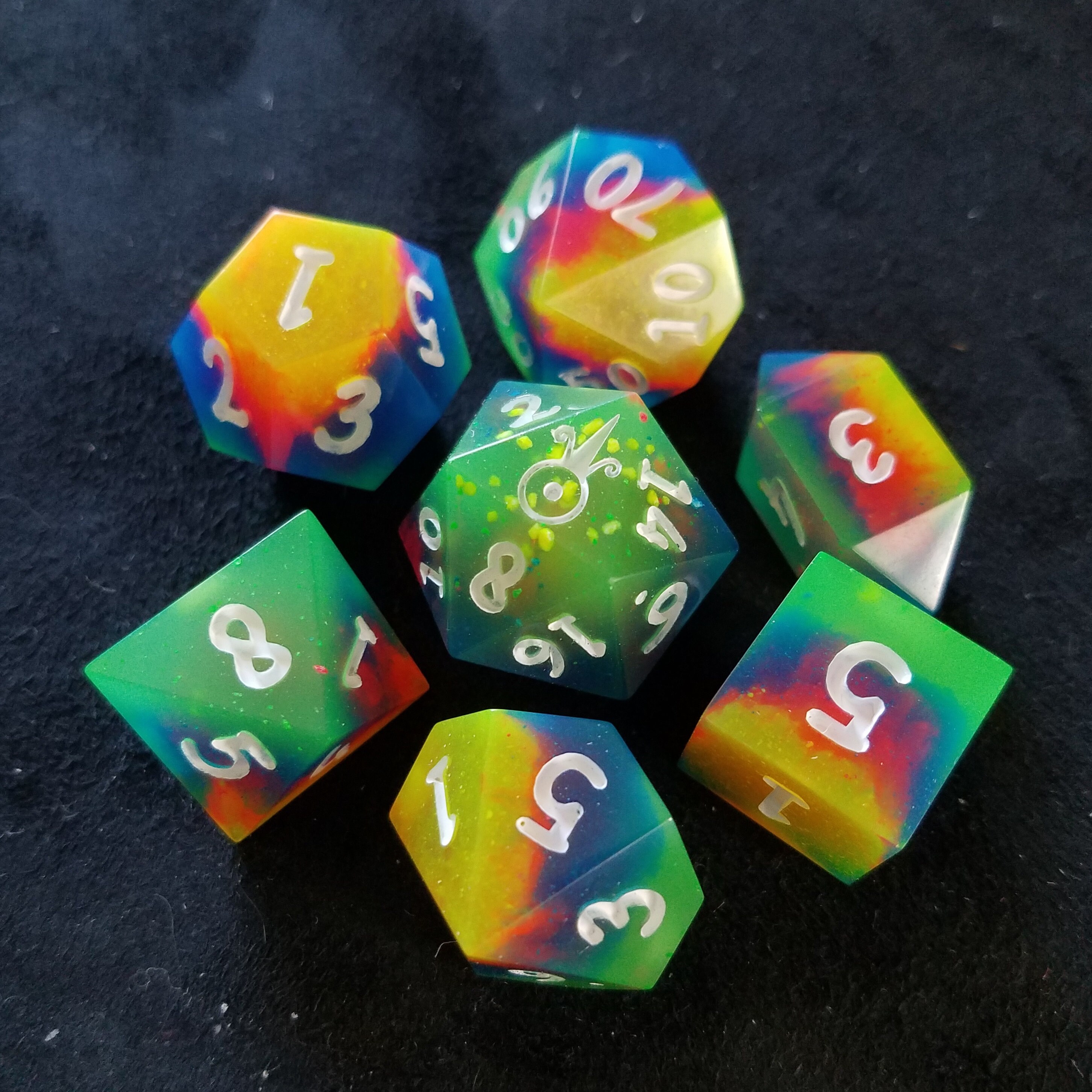 Handmade Neon Light Dice Glow in the Dark Etsy