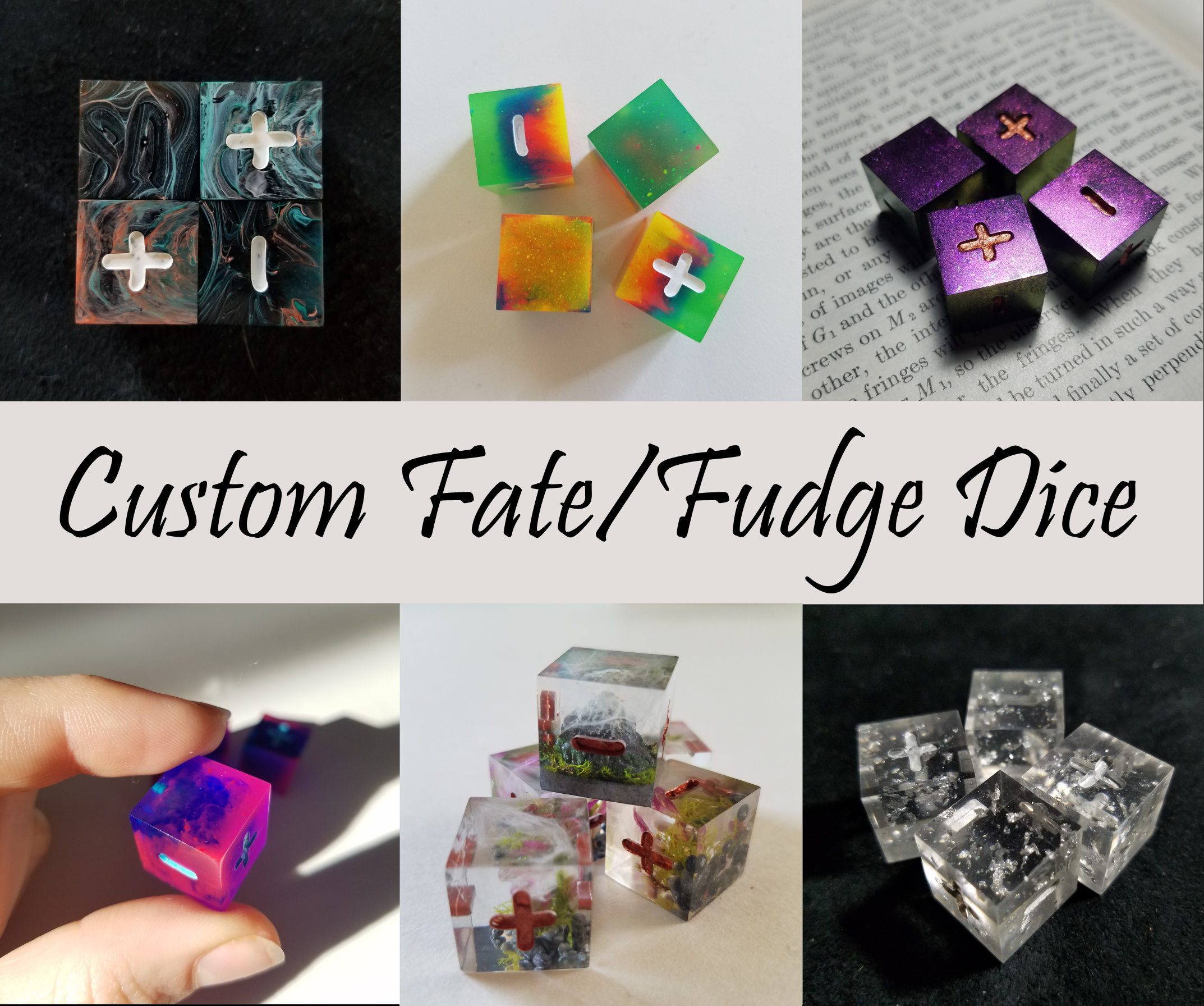 Custom Fate Fudge Dice Etsy