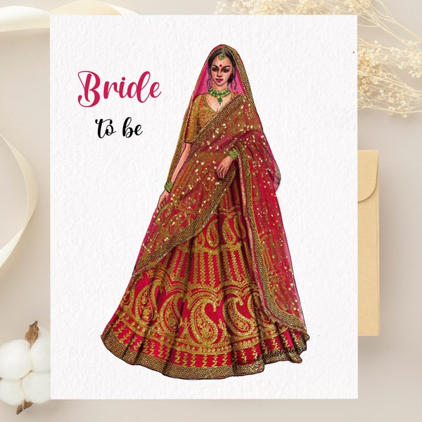 Indian Bride to be/ dulhan to be card