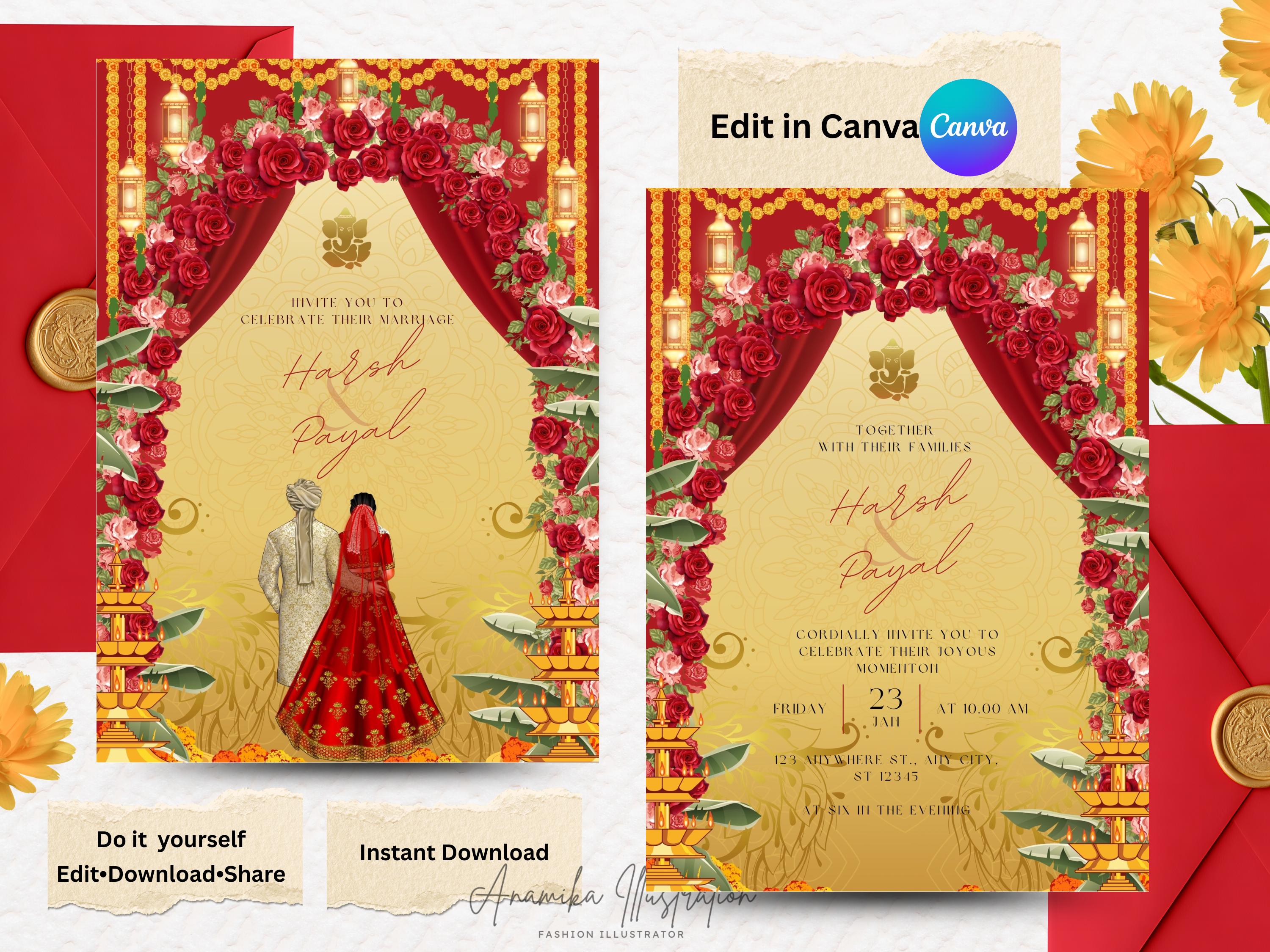 20 Best Invitation Card Design For Indian Wedding Cherry Marry