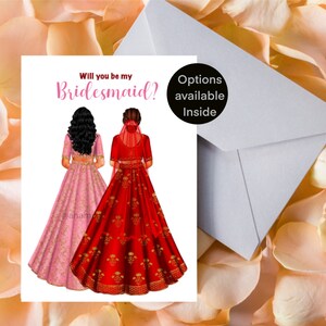 Be my Bridesmaid Indian wedding South Asian Bridesmaid Desi proposal card Indian maid of honor gift box