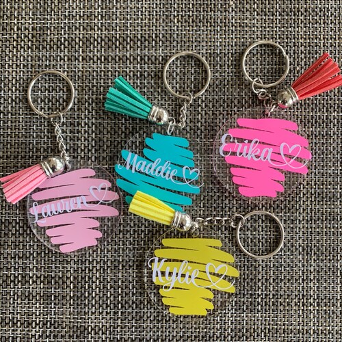 Personalized Name Key Ring Key Chain Key Holder Key Tags a Etsy Canada
