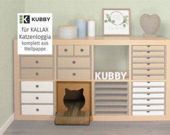 KALLAX Einsatz - unsere Katzenloggia: Perfekte Katzenhöhle und Beobachtungsposten für die Katze im IKEA Kallax / Expedit Regal