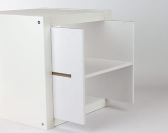KUBBY für Kallax - 2er Einsatz in Weiß aus Wellpappe passend für IKEA Kallax/Expedit Regal - Ablage für Büro, Bastelzimmer ect. (34x34x39cm)