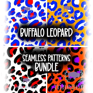 Buffalo Leopard Cheetah Patterns for Football Digital Art Projects