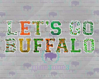 Buffalo PNG, St Patricks Day PNG, Let’s Go Buffalo shirt design, Buffalo Printable File for sublimation, St Patrick's Day parade shirt png