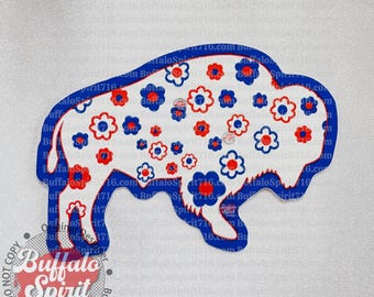 Groovy Buffalo Sticker, Cute Buffalo Sticker, Lets Go Buffalo Sticker, Gift for Buffalo Fan, Buffalo NY, Pretty Buffalo Football Sticker