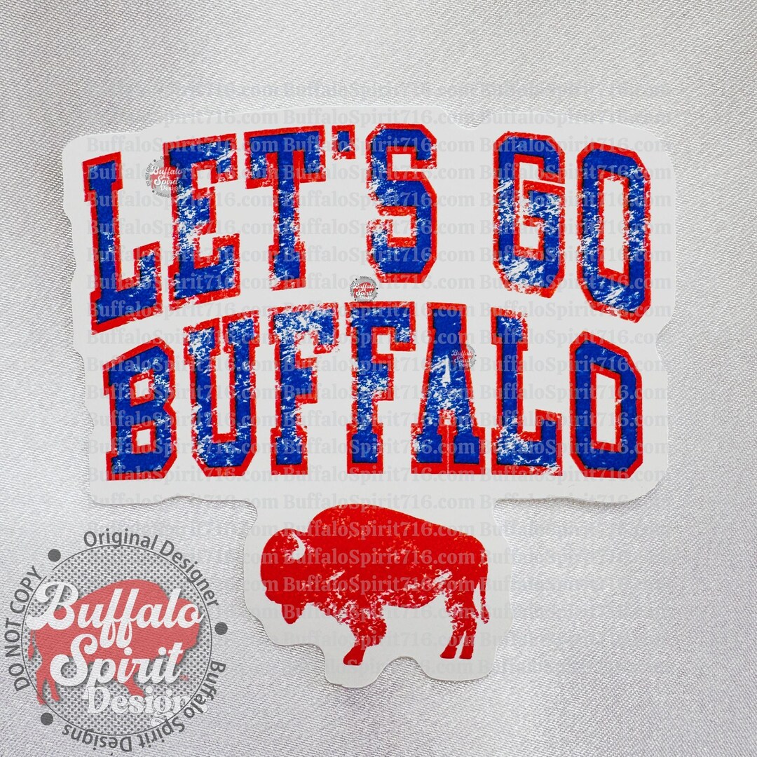 Let's Go Buffalo Sticker, Buffalo Football Sticker, Gift for Buffalo ...