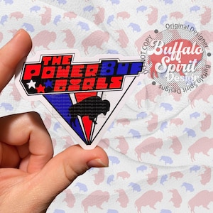 Buffalo Sticker, Power Buf Girls Sticker, Girly Buffalo Sticker, Cutesy Buffalo Sticker, Buffalo ny, Buffalo Football png, Lets go buffalo