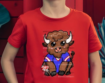 Kids Buffalo Football Shirt, Cute Baby Buffalo Tee