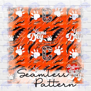 Game Dey Cincinnati Football Seamless Pattern, Bengal Seamless Pattern, Cincy Seamless Pattern, Tiger Stripe Seamless, Cincinnati png