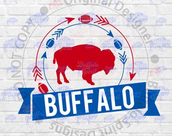 Cute Buffalo Football Shirt Design, Buffalo NY, SVG PNG (Digital Download)