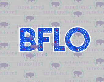 Buffalo Football BFLO SVG, PNG, Cut File (Digital Download)