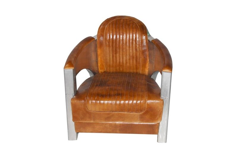 NEW Aircraft furniture copper leather revolving image 2