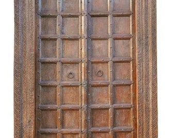 Cassette de portes en bois de l'Inde coloniale