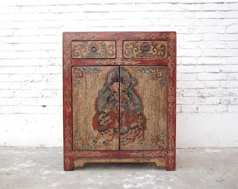Cat litter box in Tibet antique dresser painted
