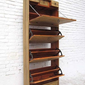 China high shoe cabinet dresser drawer tower natur image 3