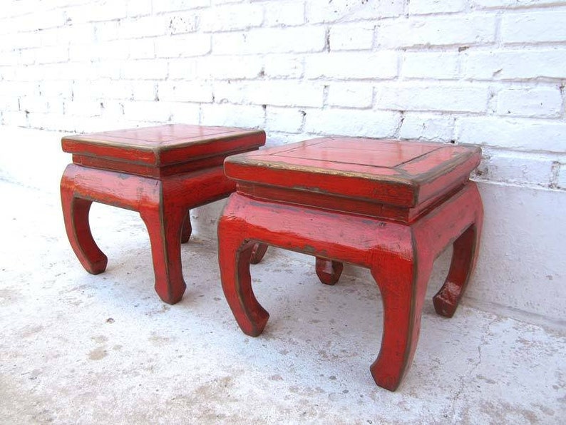 China antique small stool antique red traditional image 3