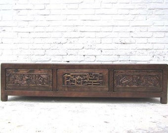 Rarität Shanxi 1890 dunkle Ulme Lowboard für TV