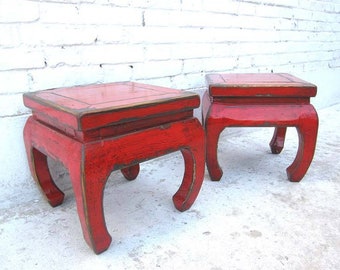 China antique small stool antique red traditional