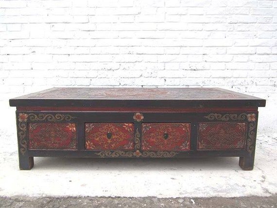 Table Piédes Classique Tiroirs De Tibet Avec Basse yYb7gf6